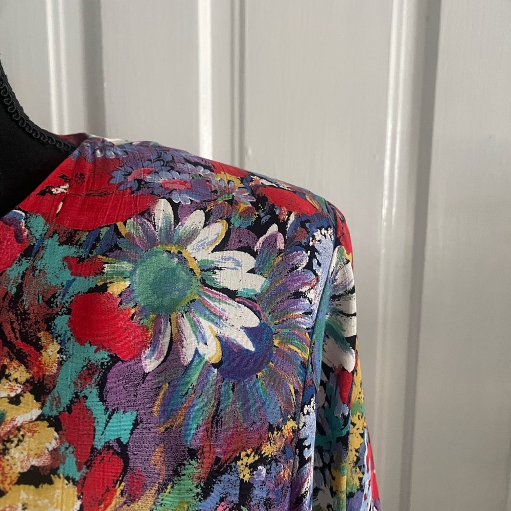 Vintage Floral Impressionist Painting Dress - Picture 2 of 5